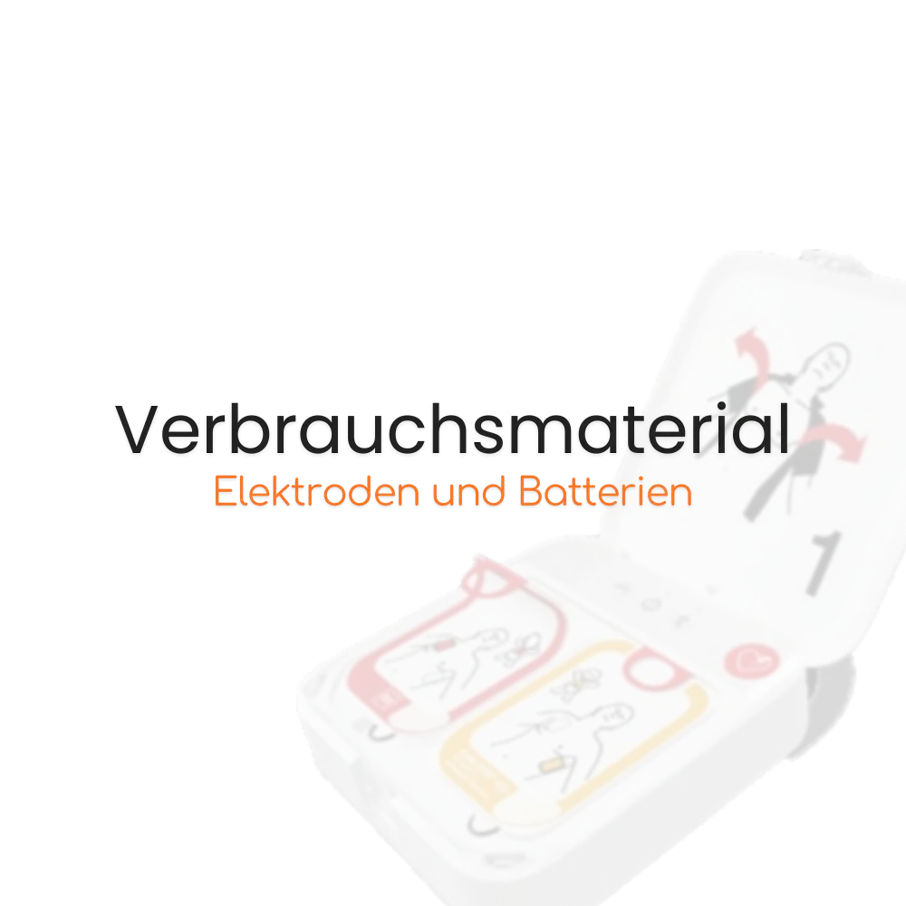 Defibrillator Elektroden und Batterien