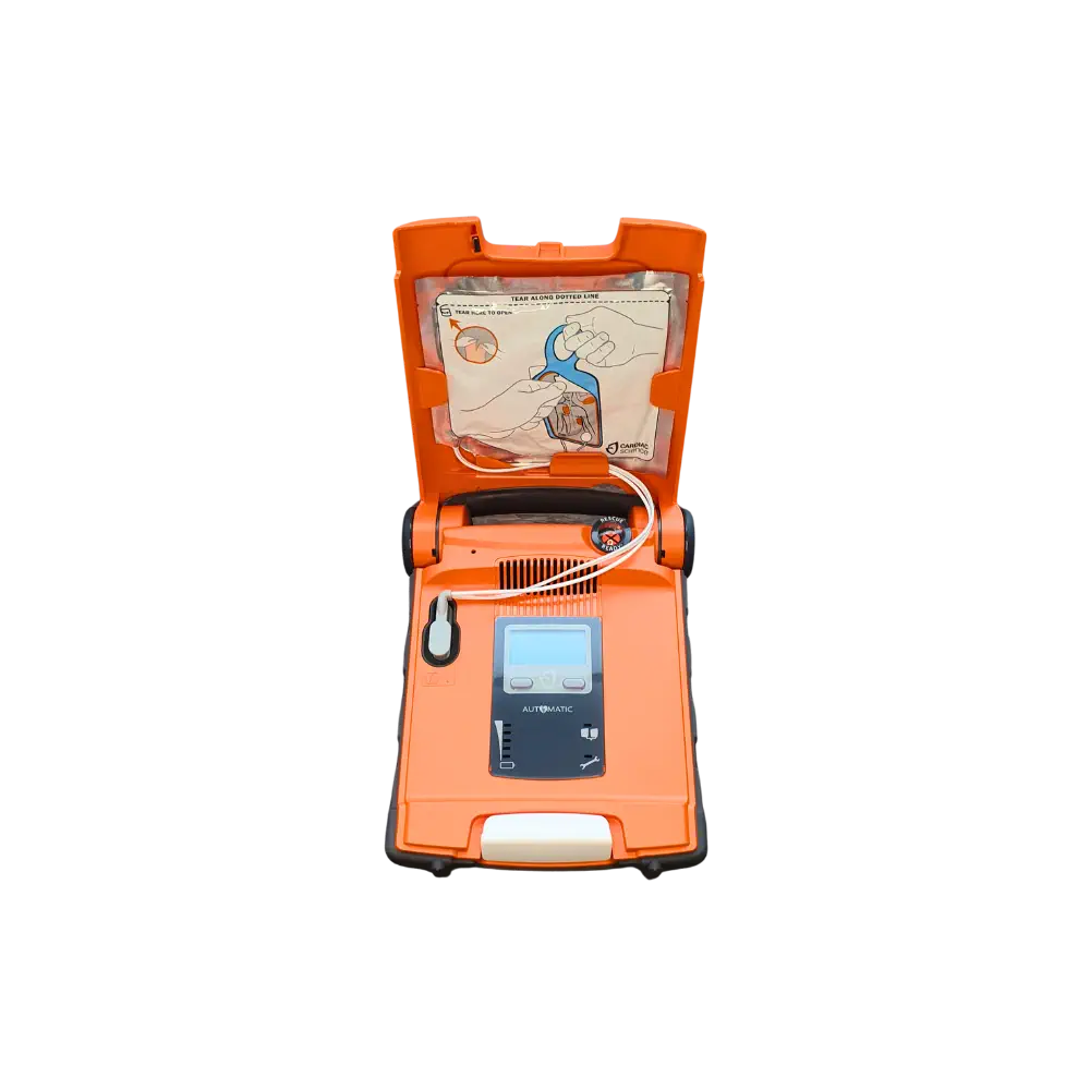 ZOLL Powerheart G5 AED Vollautomat mit iCPR-Sensor Bundle Outdoor ZOLL Powerheart G5 AED Vollautomat mit iCPR-Sensor offen