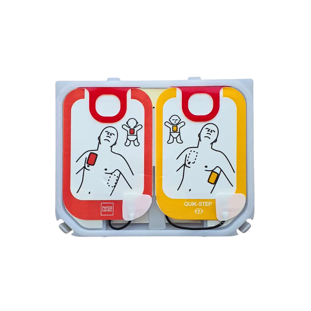Physio Control LIFEPAK CR2 AED QUIK-STEP Elektroden Restposten Physio Control LIFEPAK CR2 AED QUIK-STEP Elektroden geöffnet