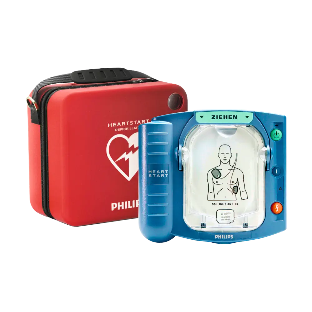 Philips HeartStart HS1 Defibrillator Halbautomat mit Tasche Philips HeartStart HS1 Defibrillator Halbautomat mit Tasche