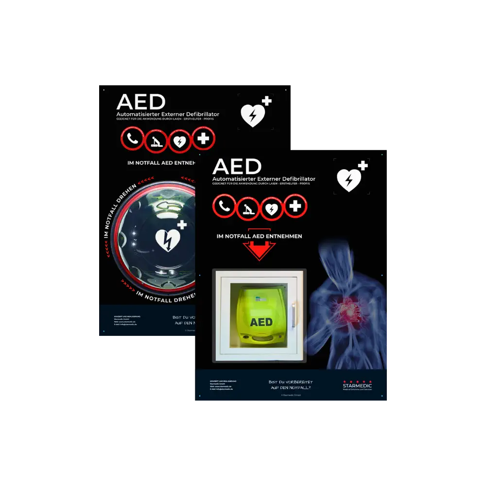 Starmedic AED Hinweistafel Basic II