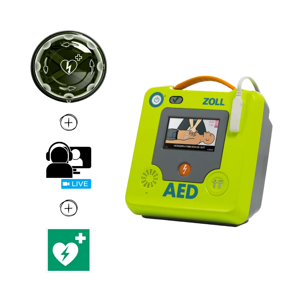 ZOLL AED 3 Halbautomat Rotaid Solid Plus Bundle Indoor