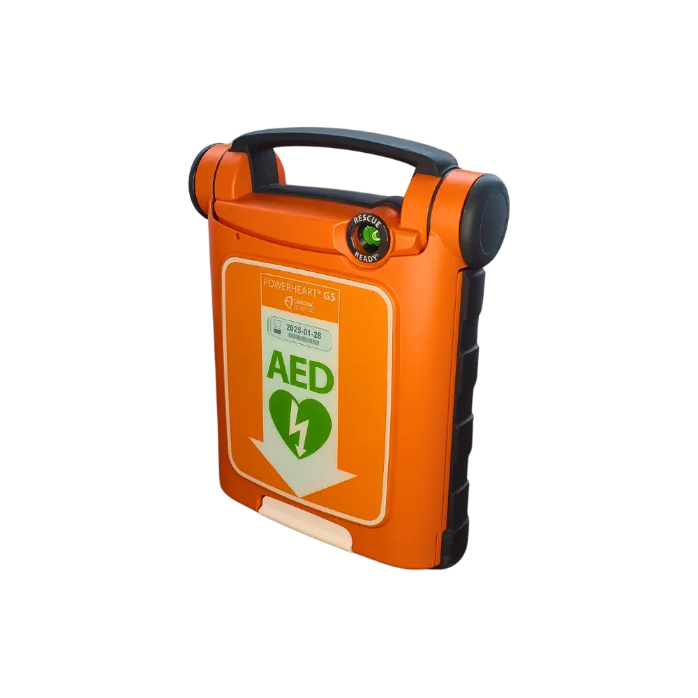 ZOLL Powerheart G5 AED Vollautomat mit iCPR-Sensor Seite rechts