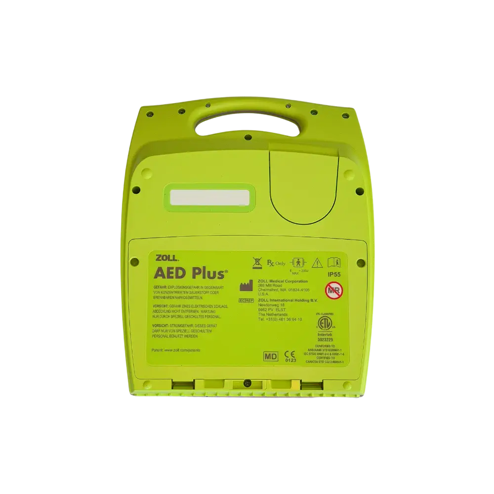 ZOLL AED Plus Halbautomat mit EKG-Anzeige Rückseite