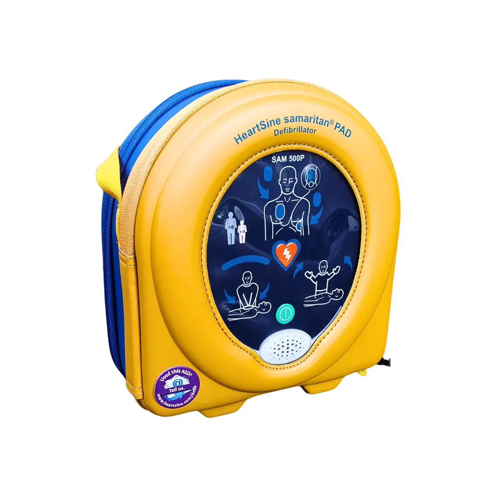 HeartSine samaritan Multifunktions Doppel Schutz- und Zubehörtasche gelb/blau HeartSine samaritan Multifunktions Doppel Schutz- und Zubehörtasche gelb/blau
